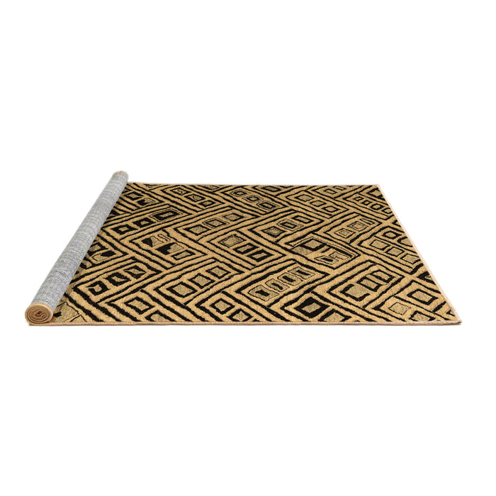Sideview of Machine Washable Abstract Brown Modern Rug, wshabs4866brn