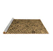 Sideview of Machine Washable Abstract Brown Modern Rug, wshabs4866brn