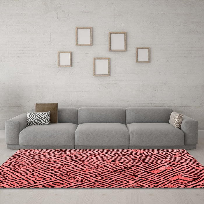 Modern Red Washable Rugs