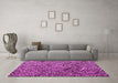 Machine Washable Abstract Pink Modern Rug in a Living Room, wshabs4866pnk