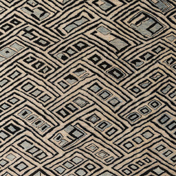 Square Machine Washable Abstract Charcoal Black Rug, wshabs4866