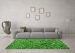 Machine Washable Abstract Green Modern Area Rugs in a Living Room,, wshabs4866grn