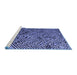 Sideview of Machine Washable Abstract Blue Modern Rug, wshabs4866blu