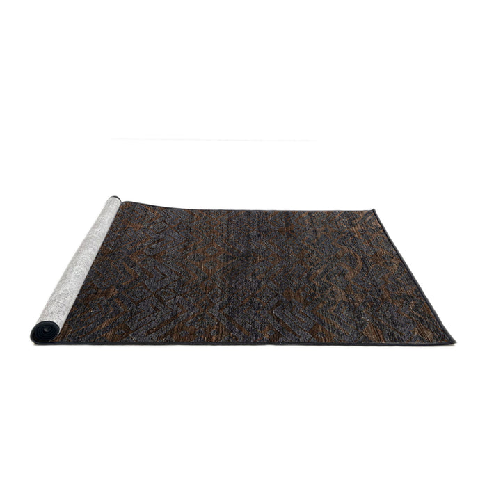 Sideview of Machine Washable Abstract Gray Rug, wshabs4867