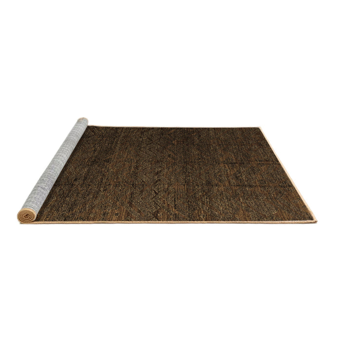 Sideview of Machine Washable Abstract Brown Modern Rug, wshabs4867brn