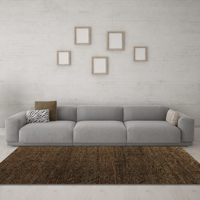 Machine Washable Abstract Brown Modern Rug in a Living Room,, wshabs4867brn