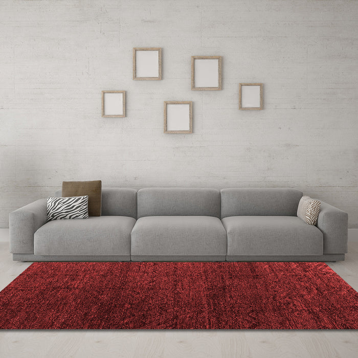 Modern Red Washable Rugs