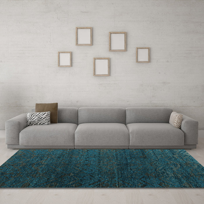 Machine Washable Abstract Light Blue Modern Rug in a Living Room, wshabs4867lblu