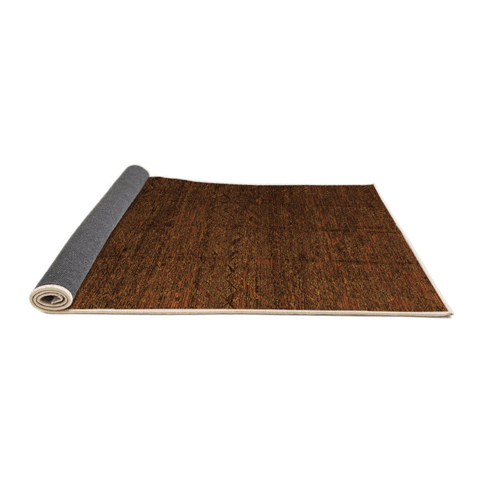Sideview of Abstract Orange Modern Rug, abs4867org