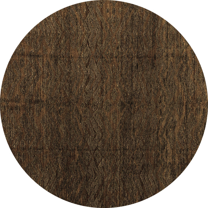 Round Machine Washable Abstract Brown Modern Rug, wshabs4867brn