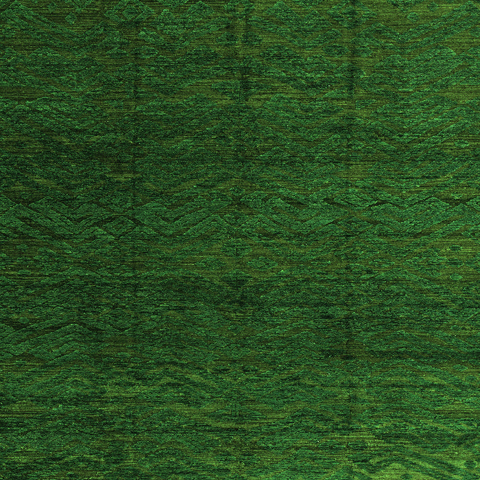 Square Abstract Green Modern Rug, abs4867grn