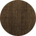 Round Abstract Brown Modern Rug, abs4867brn