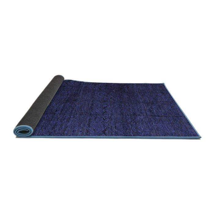 Sideview of Abstract Blue Modern Rug, abs4867blu