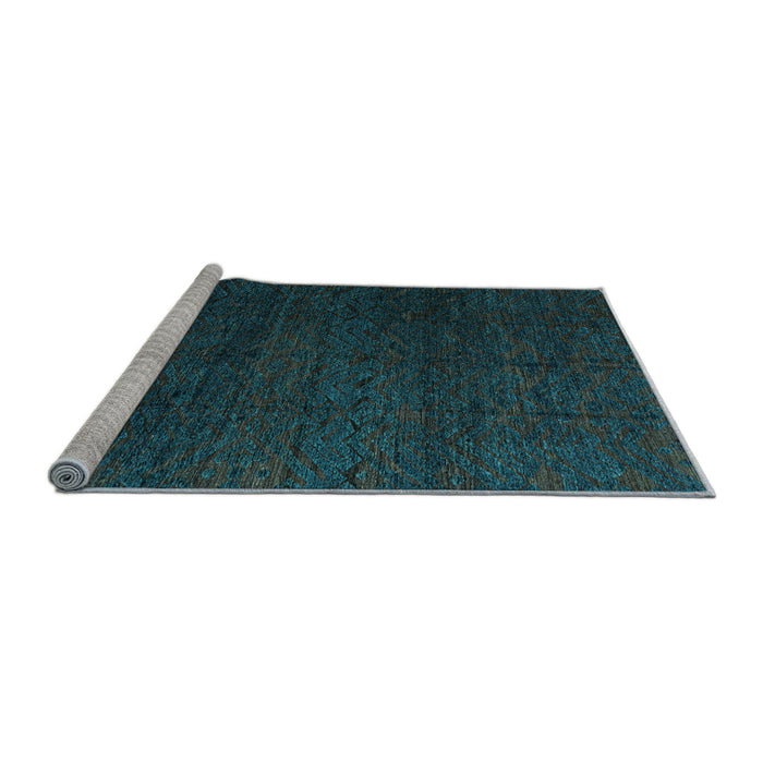 Sideview of Machine Washable Abstract Light Blue Modern Rug, wshabs4867lblu