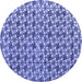 Round Abstract Blue Modern Rug, abs4868blu