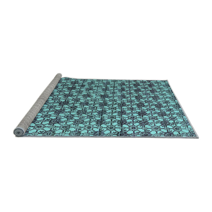Sideview of Machine Washable Abstract Light Blue Modern Rug, wshabs4868lblu