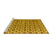 Sideview of Machine Washable Abstract Yellow Modern Rug, wshabs4868yw