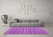 Machine Washable Abstract Purple Modern Area Rugs in a Living Room, wshabs4868pur