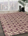 Abstract Maroon Purple Modern Rug in Family Room, abs4868