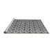 Sideview of Machine Washable Abstract Gray Modern Rug, wshabs4868gry