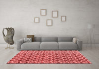 Machine Washable Abstract Red Modern Rug, wshabs4868red