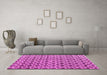 Machine Washable Abstract Pink Modern Rug in a Living Room, wshabs4868pnk