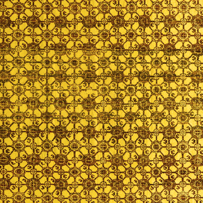 Machine Washable Abstract Yellow Modern Rug, wshabs4868yw