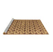 Sideview of Machine Washable Abstract Brown Modern Rug, wshabs4868brn