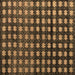 Square Abstract Brown Modern Rug, abs4869brn