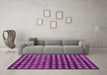 Machine Washable Abstract Pink Modern Rug in a Living Room, wshabs4869pnk