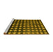 Sideview of Machine Washable Abstract Yellow Modern Rug, wshabs4869yw