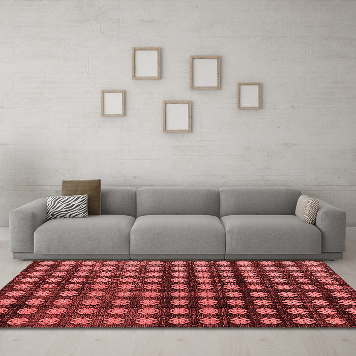 Modern Red Washable Rugs