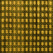 Square Abstract Yellow Modern Rug, abs4869yw