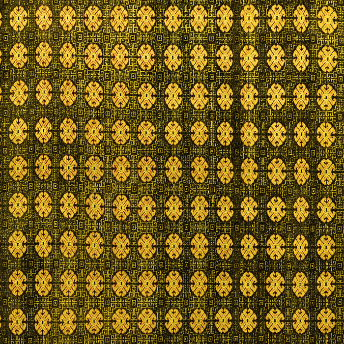 Square Machine Washable Abstract Yellow Modern Rug, wshabs4869yw