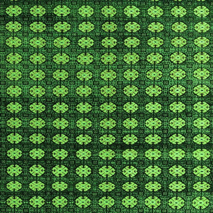 Square Abstract Green Modern Rug, abs4869grn