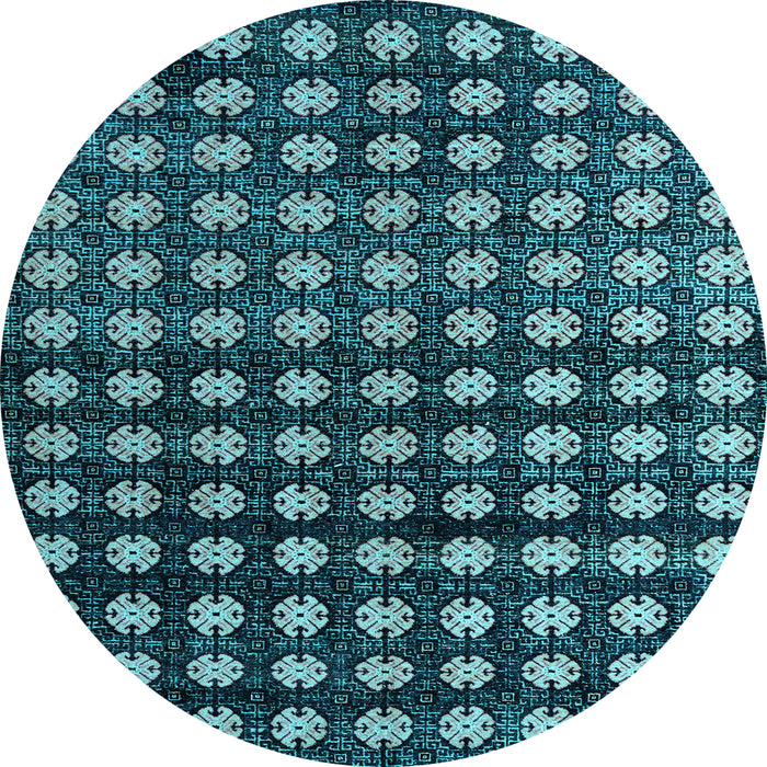Round Machine Washable Abstract Light Blue Modern Rug, wshabs4869lblu