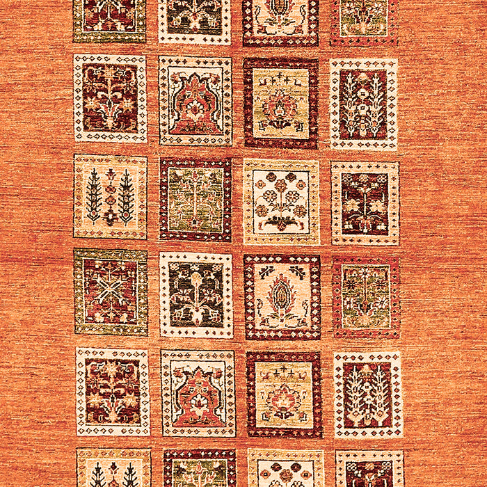 Machine Washable Abstract Orange Modern Area Rugs, wshabs486org