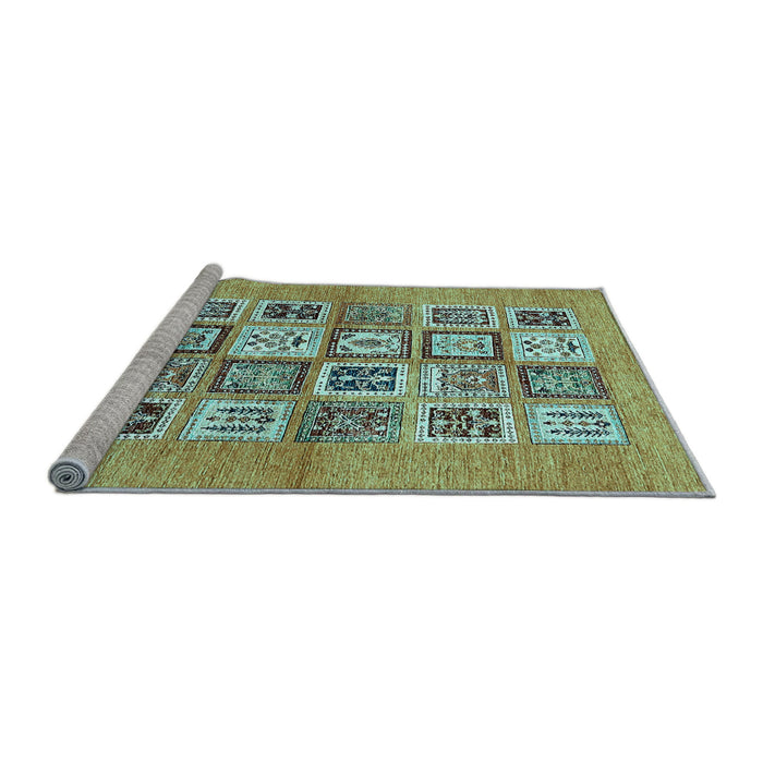 Sideview of Machine Washable Abstract Light Blue Modern Rug, wshabs486lblu