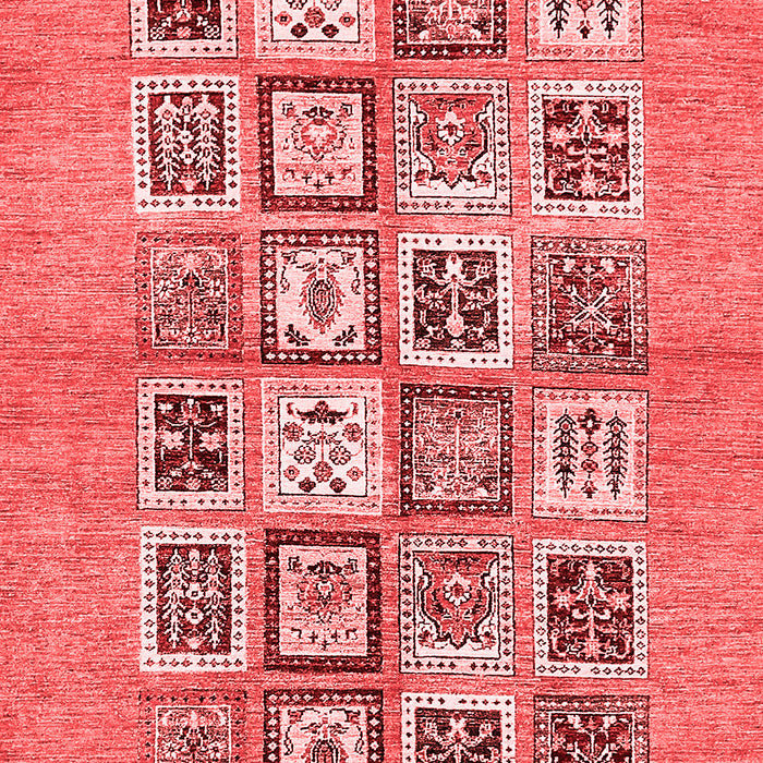 Machine Washable Abstract Red Modern Rug, wshabs486red