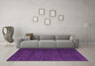 Machine Washable Abstract Purple Modern Area Rugs in a Living Room, wshabs4870pur