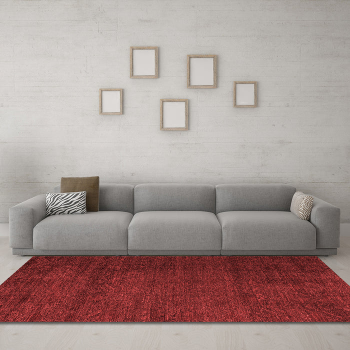 Modern Red Washable Rugs