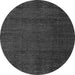 Round Machine Washable Abstract Gray Modern Rug, wshabs4870gry