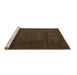 Sideview of Machine Washable Abstract Brown Modern Rug, wshabs4870brn