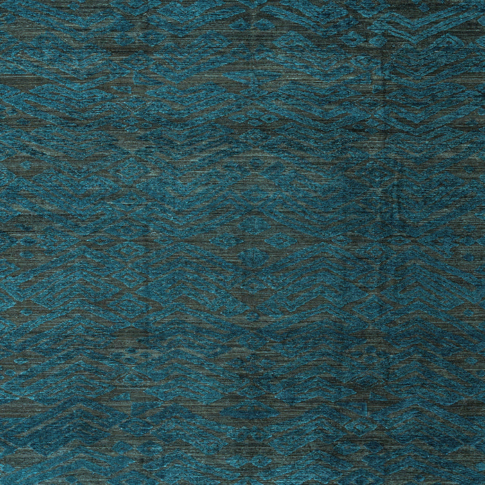 Square Abstract Light Blue Modern Rug, abs4870lblu