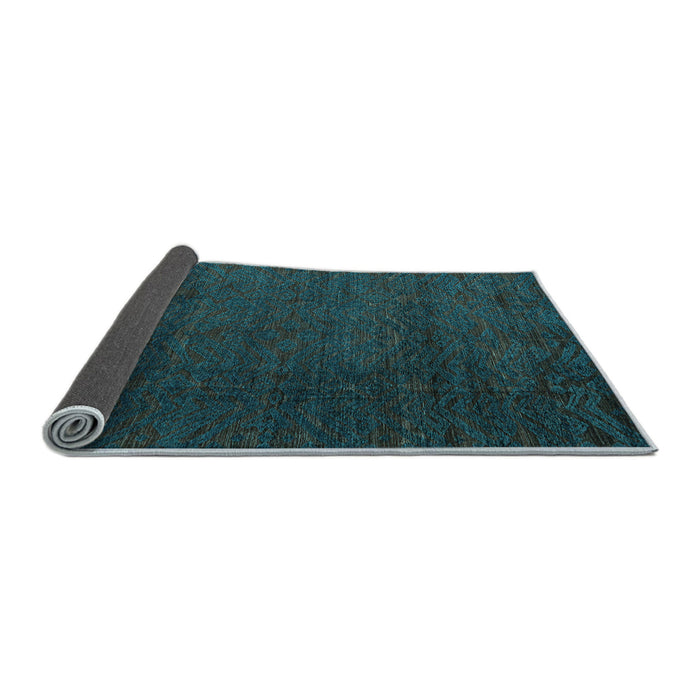 Sideview of Abstract Light Blue Modern Rug, abs4870lblu