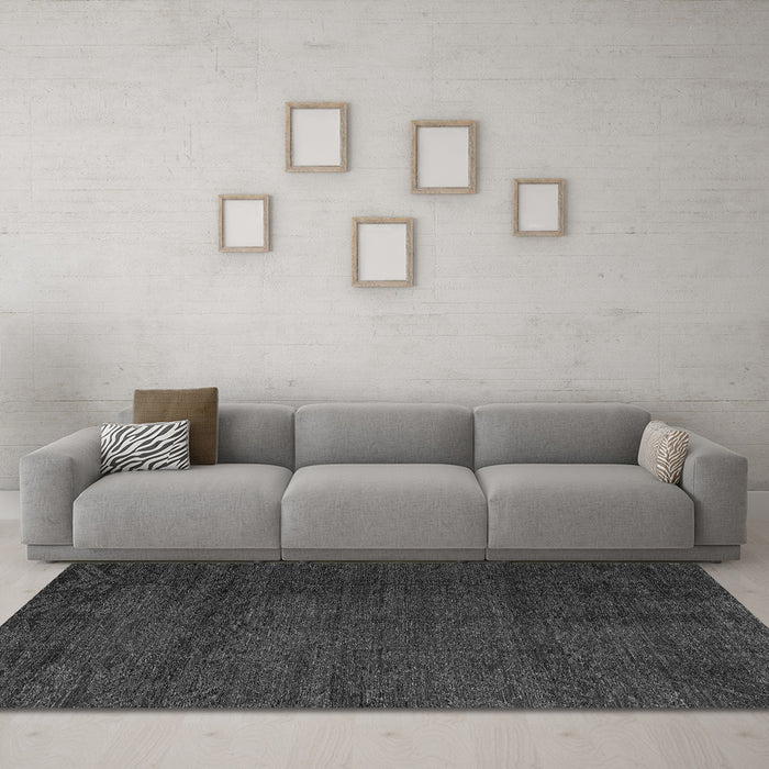 Machine Washable Abstract Gray Modern Rug in a Living Room,, wshabs4870gry