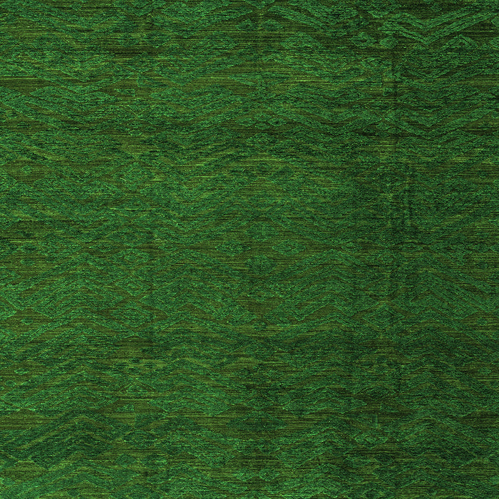 Square Abstract Green Modern Rug, abs4870grn