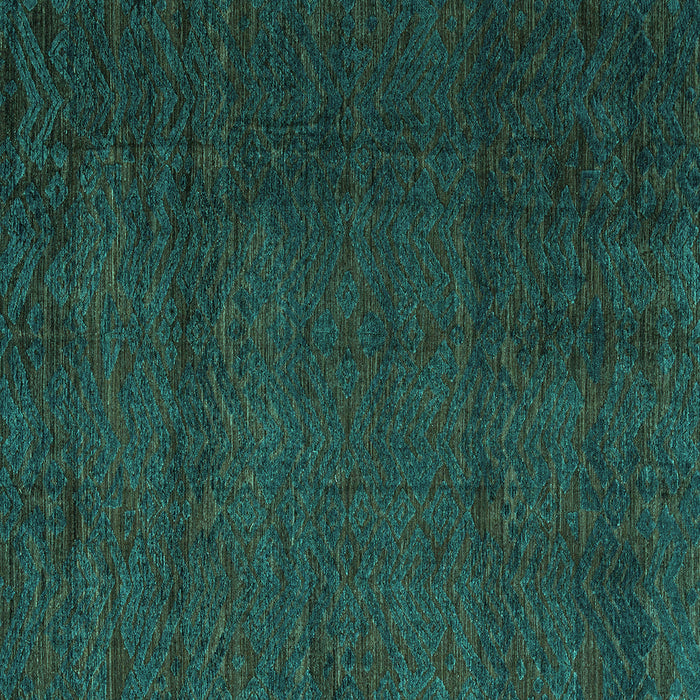 Square Machine Washable Abstract Turquoise Modern Area Rugs, wshabs4870turq