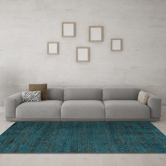 Machine Washable Abstract Light Blue Modern Rug in a Living Room, wshabs4870lblu