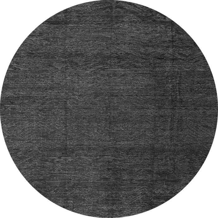 Round Abstract Gray Modern Rug, abs4870gry